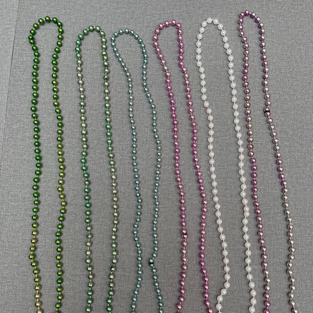 6 pack beaded decorative necklace and sweater necklace bunlde